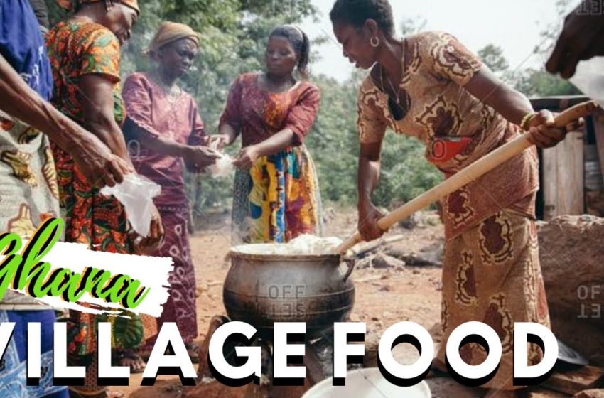  INCREDIBLE VILLAGE FOOD IN AFRICA | Trying a popular Village food in West African, Ghana vlog