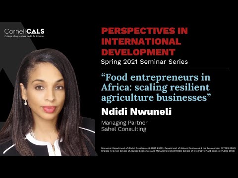  Ndidi Nwuneli: Food entrepreneurs in Africa: Scaling resilient agriculture businesses
