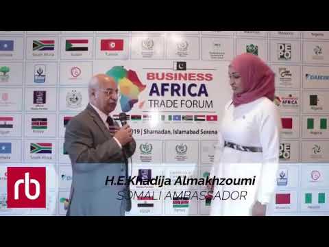 Khadiija Mohamed Al Makhzoumi oo khudbad ka jeedisay shirkii business africa Trade forum 2019-kii