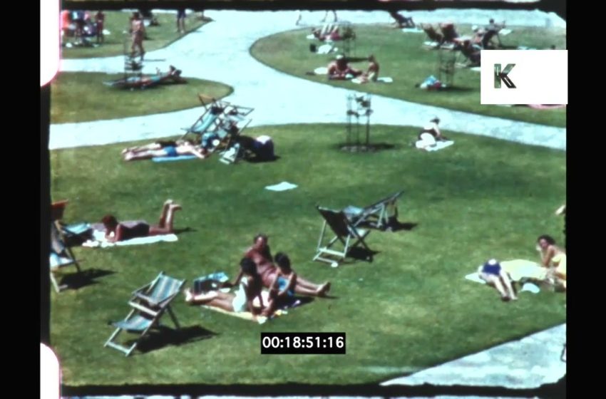  1960s South Africa Holiday Travel, Hotel Swimming Pool, Home Movies, 8mm