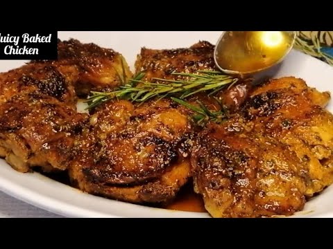  Juicy Baked Chicken Thighs | best crispy baked chicken