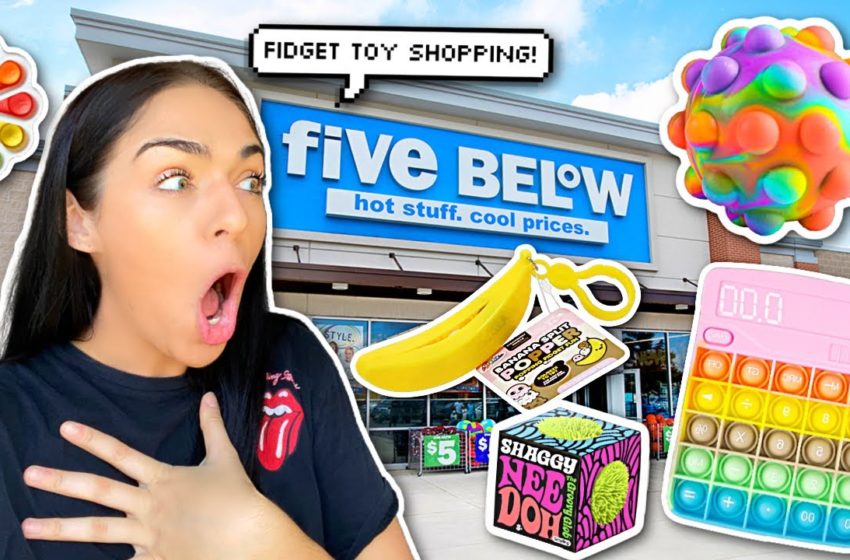  Fidget Toy Shopping at Five Below + Store Bought Slime Shopping!🌈💰