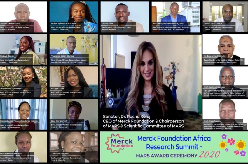  Senator, Dr. Rasha Kelej at Merck Foundation Africa Research Summit – MARS 2021 Awards ceremony