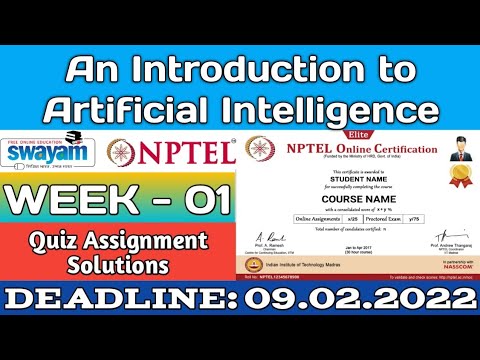 artificial intelligence nptel assignment answers week 1 2022
