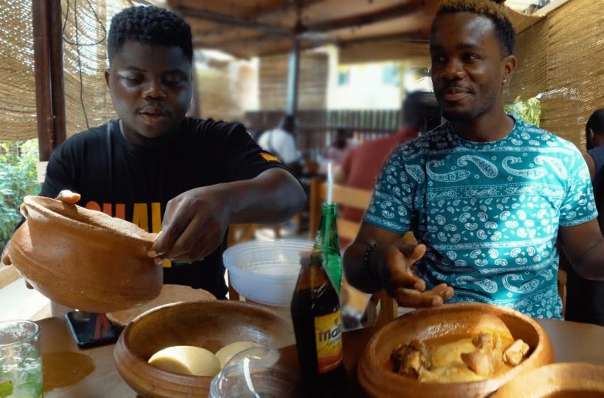  Street Food in Ghana with WODE MAYA! Fufu & Light Soup | African Food Tour Accra