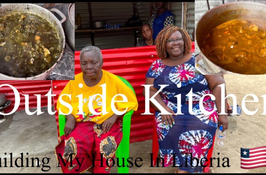  Cooking Palm Butter and Potato  Greens In Liberia, Africa 2022 🇱🇷(Outside Kitchen) Liberian Food