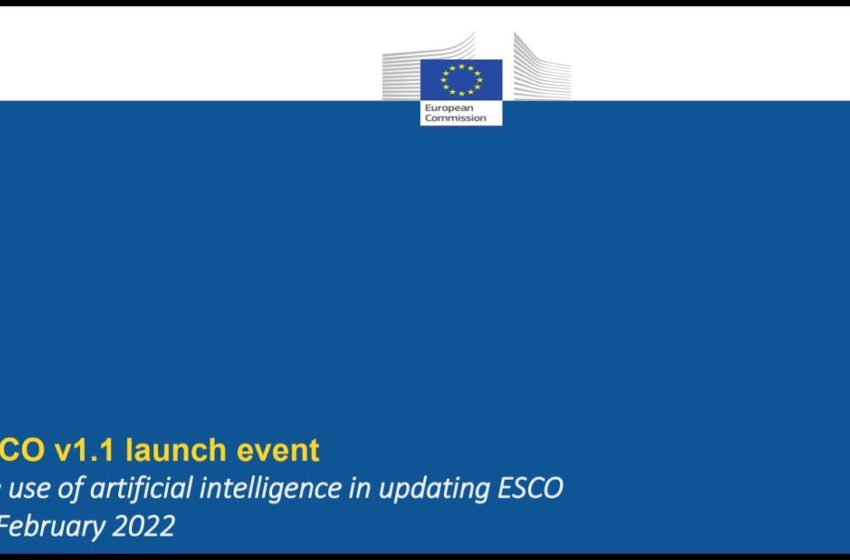  ESCO v1.1. launch event – The use of artificial intelligence in updating the ESCO classification