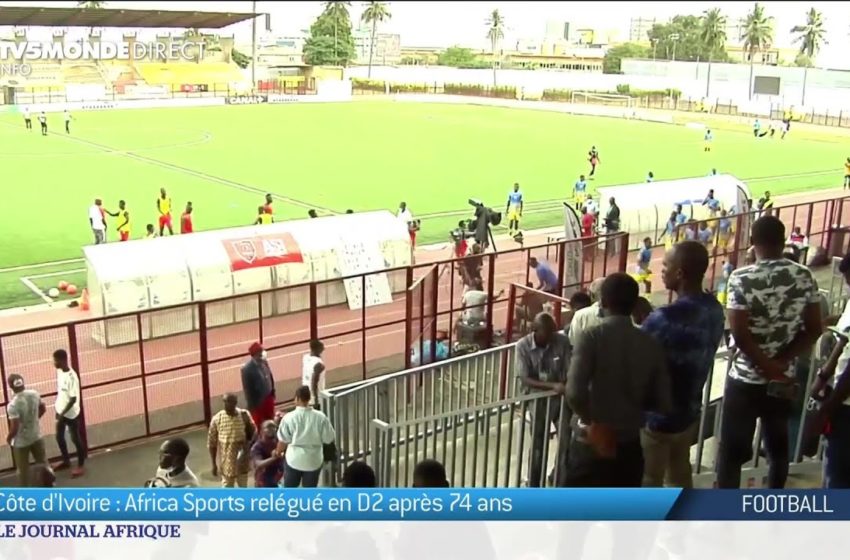  Football : l'Africa Sports d'Abidjan relégué en D2