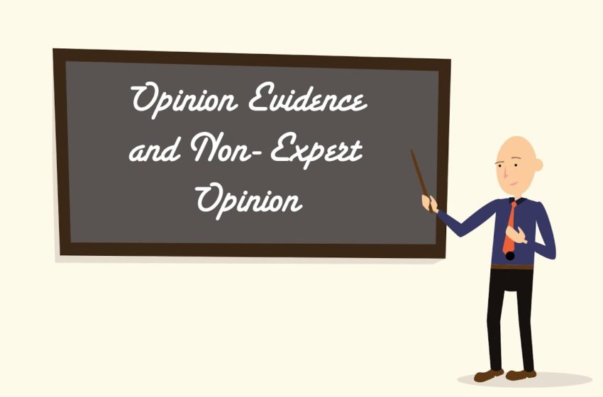  Opinion Evidence and Non-Expert Opinion