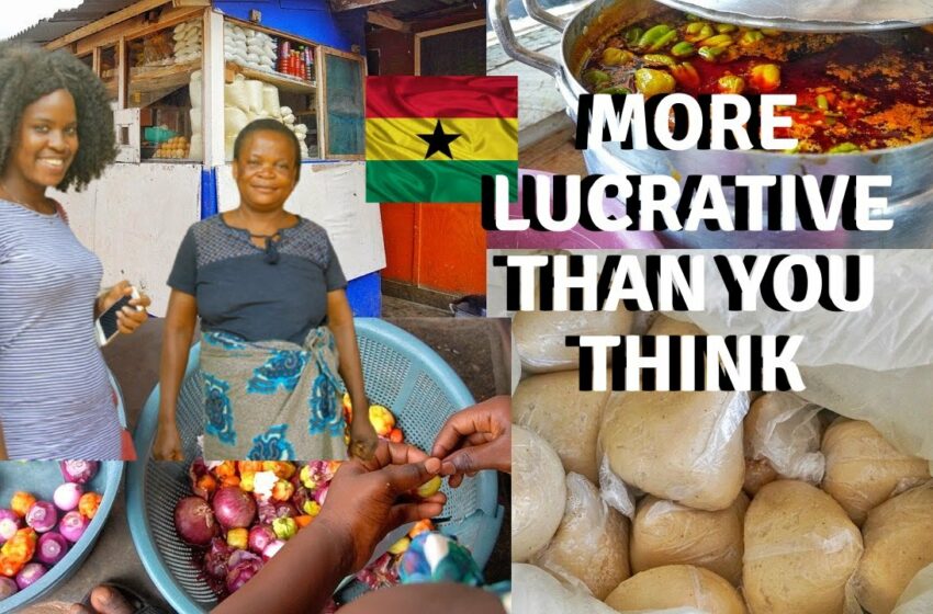  COOKING AND SELLING AFRICAN STREET FOOD FOR A LIVING IN GHANA | REAL LIFE | BUSINESS TO AFRICA