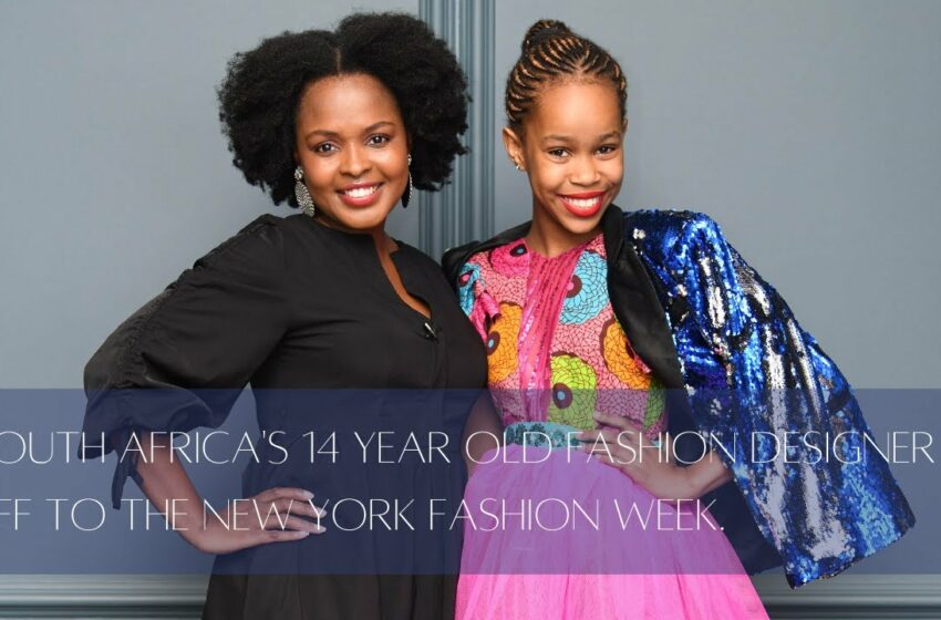  South Africa's 14 year old fashion designer Enhle Gebashe is off to the New York fashion week.