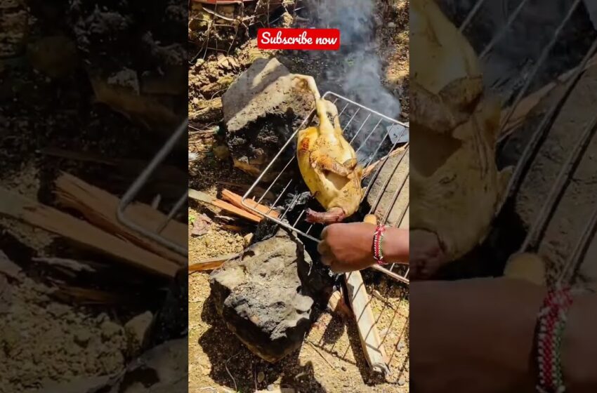  Roasting chicken in African village #food #africa #howto #village #dailyvlogs #shorts