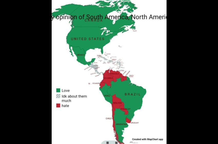  My opinion of North America, South America