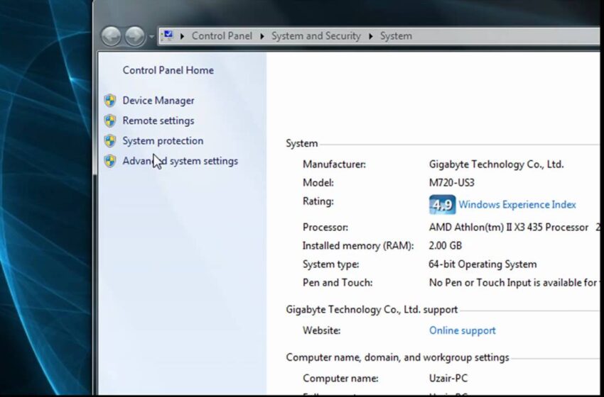  How To Find All System Properties In Windows 7