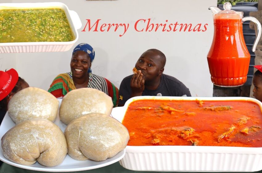  Our Special Christmas Fufu Super Delicious African Food Mukbang  / Asmr Food / Africa Food Show…