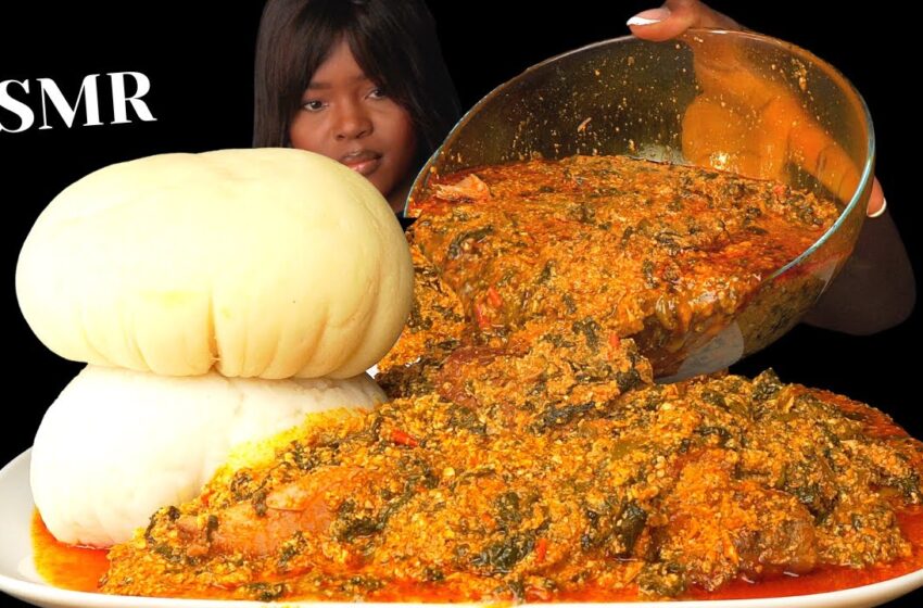  ASMR FUFU & EGUSI SOUP MUKBANG |Turkey wings| Nigerian food (Talking) Soft Eating Sounds| Vikky ASMR