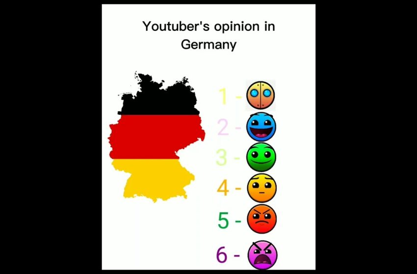  Youtuber's opinion in Germany