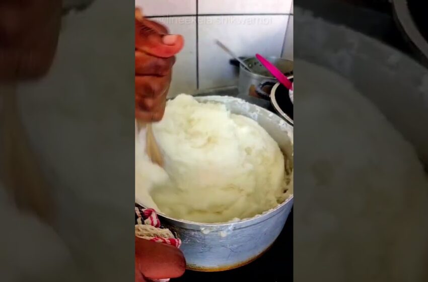  🔥pure African cooking appetizing Ugali / fufu