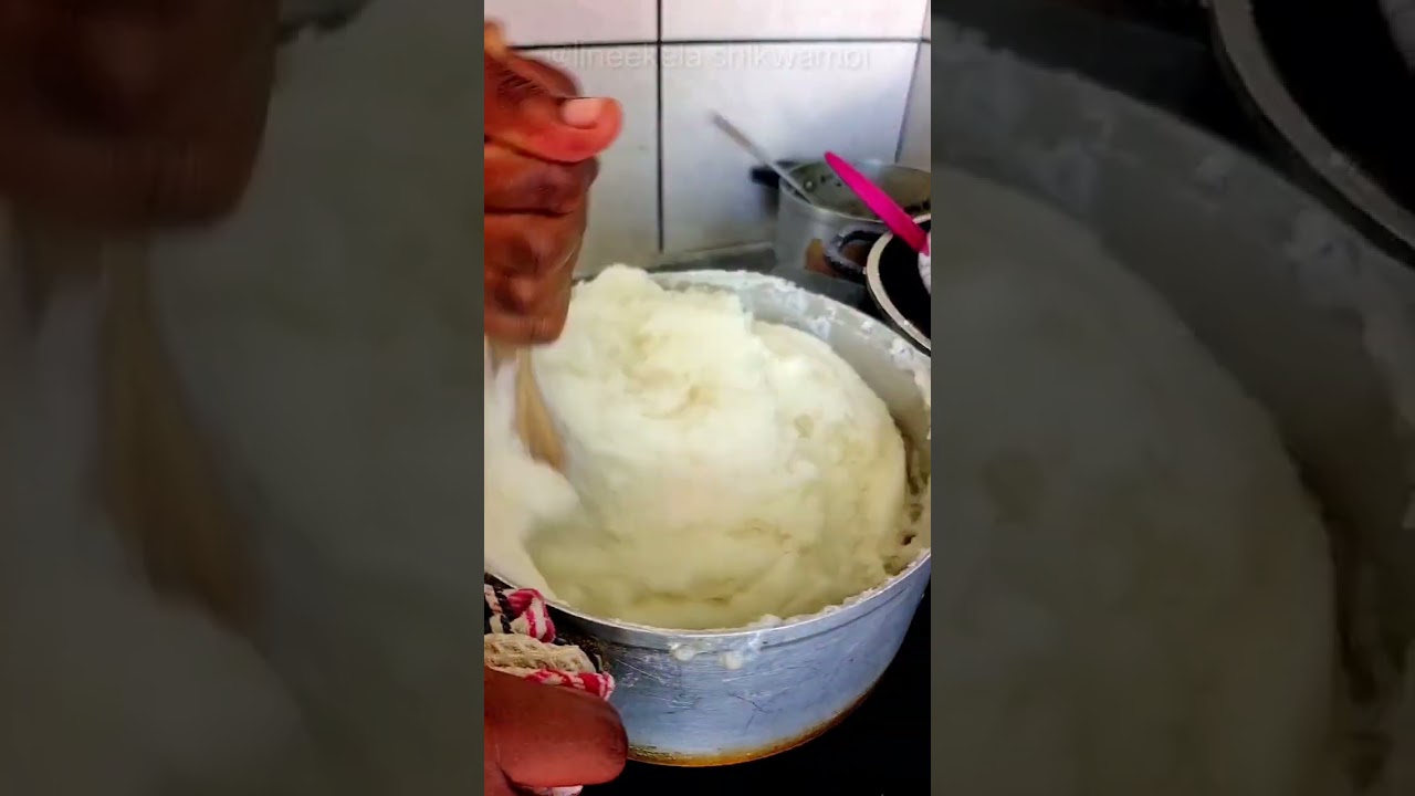 🔥pure African cooking appetizing Ugali / fufu