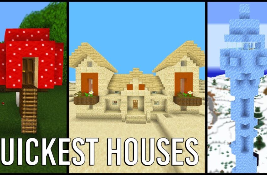  Building the Quickest Minecraft Houses I can think of…
